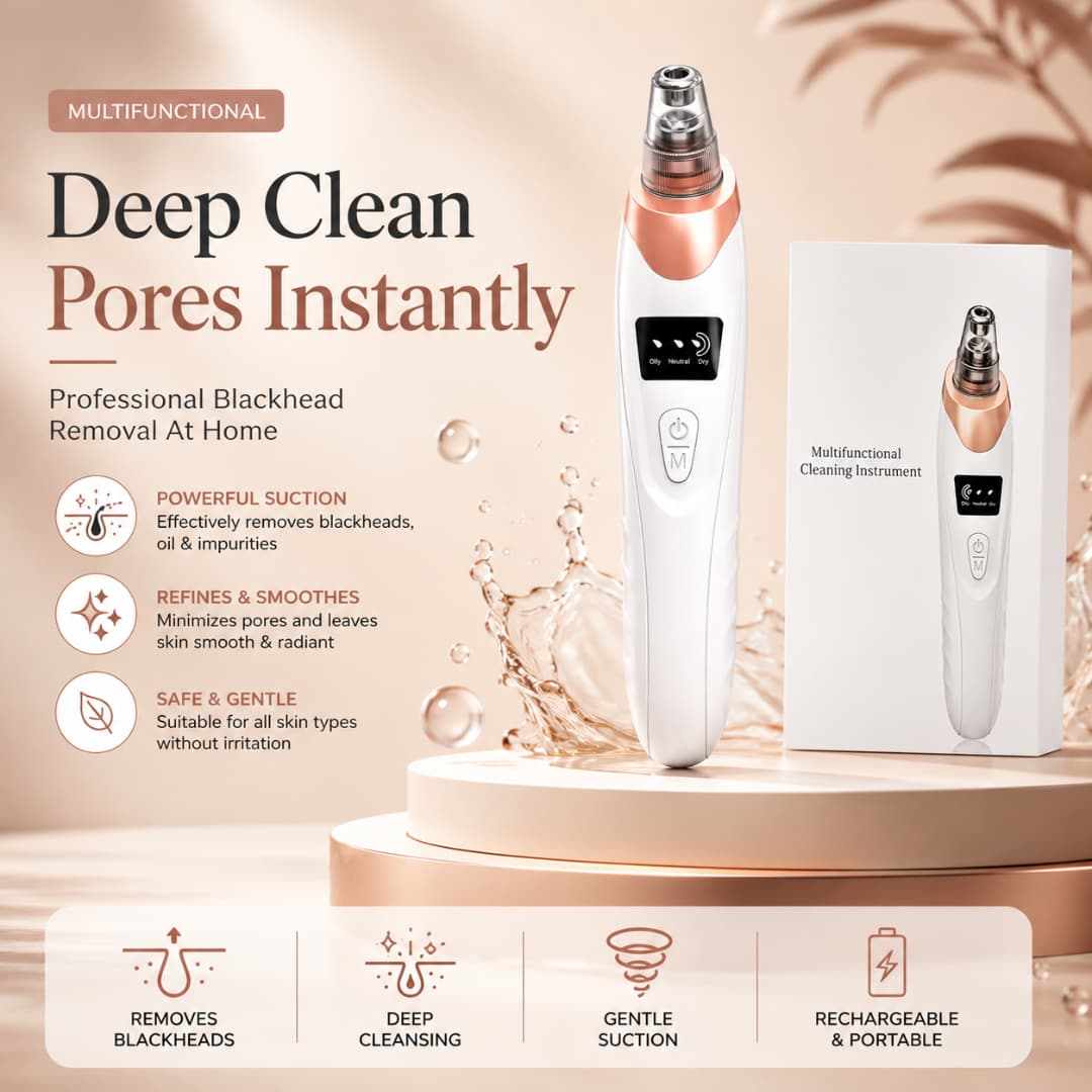 Electric Blackhead Remover – Pore Vacuum Suction Cleaner