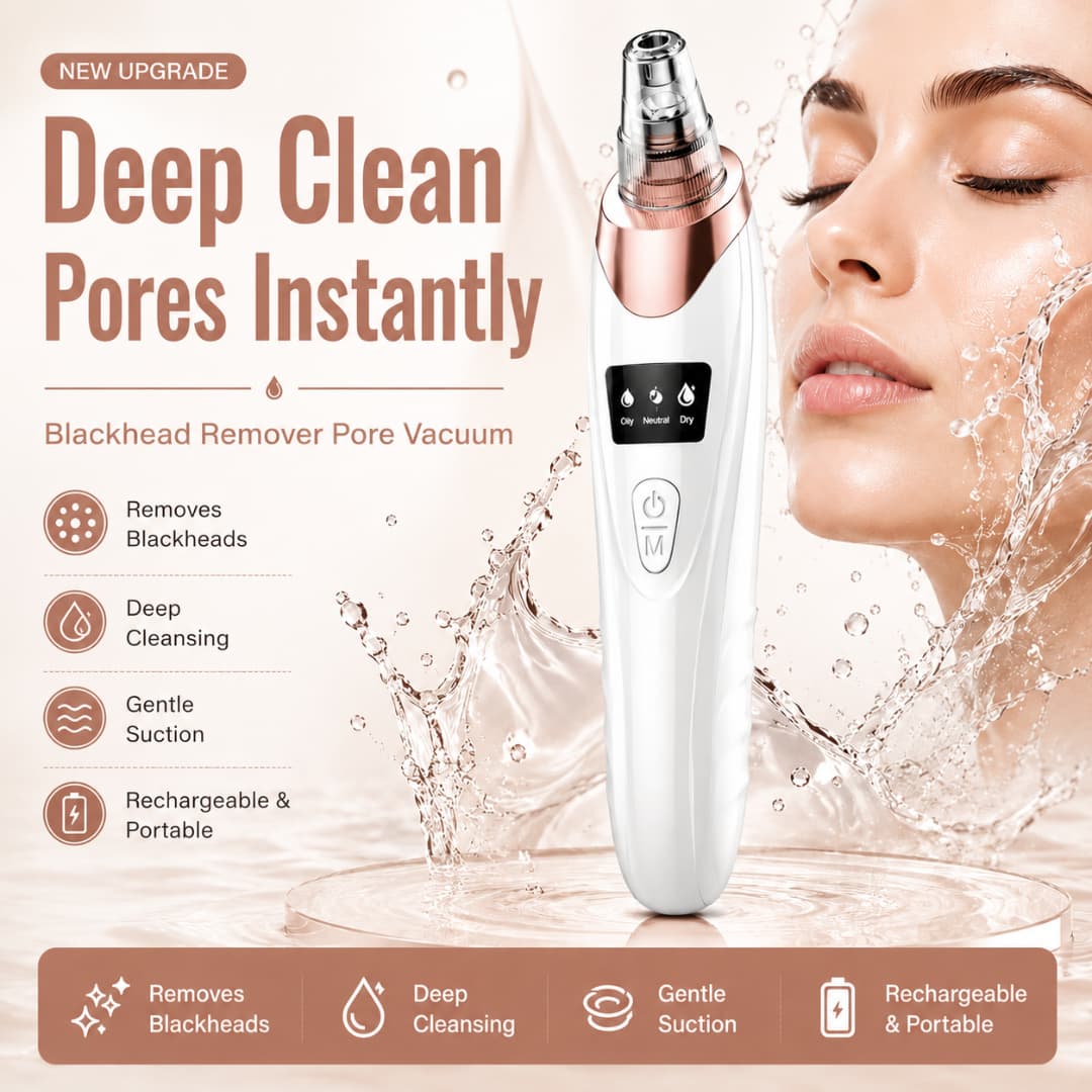 Electric Blackhead Remover – Pore Vacuum Suction Cleaner